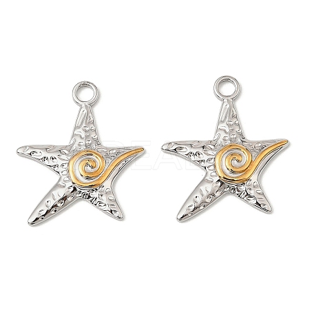 Marine Organism 304 Stainless Steel Pendants STAS-T068-55A-GP-1
