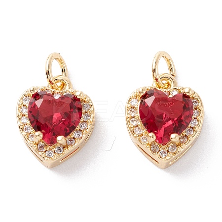 Brass Micro Pave Cubic Zirconia Charms LS-ZIRC-A019-14G-C-1