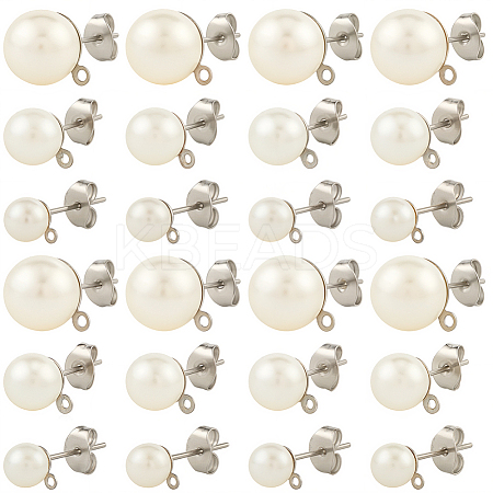 304 Stainless Steel Stud Earring Findings EJEW-SP0001-17E-1