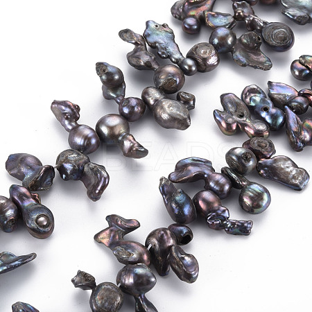 Natural Keshi Pearl Beads Strands PEAR-S021-158A-01-1