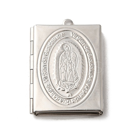 Tarnish Resistant 304 Stainless Steel Locket Pendants LS-STAS-Q300-01B-P-1