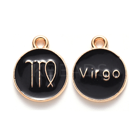 Alloy Enamel Pendants X-ENAM-S124-01A-08B-1