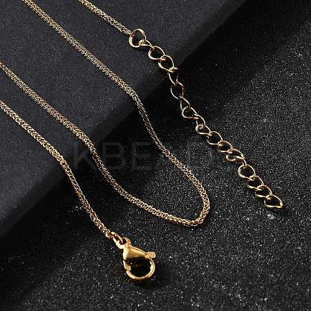 1.2MM 304 Stainless Steel Wheat Chain Necklaces for Men STAS-V011-03A-G-1