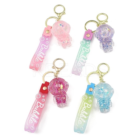 Luminous Spaceman Acrylic Pendant Keychain KEYC-D019-02G-1