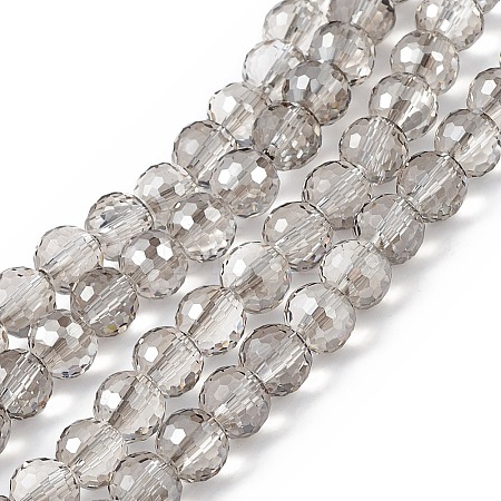 Transparent Electroplate Glass Beads Strands EGLA-F151-PL02-1