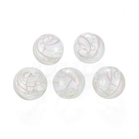 Transparent Handmade Blown Glass Globe Beads GLAA-T012-34B-1