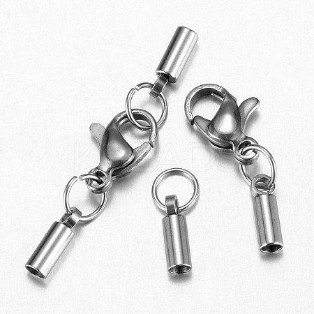 Tarnish Resistant 304 Stainless Steel Lobster Claw Clasps LS-STAS-G075-07A-1