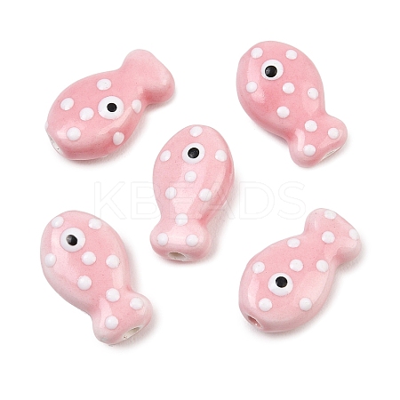 Handmade Porcelain Beads PORC-B009-03G-1