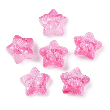 Transparent Spray Paint Glass Beads GLAA-H035-02C-1