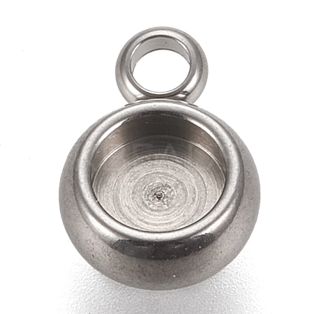 Non-Tarnish 304 Stainless Steel Pendant Cabochon Settings X-STAS-K202-03A-P-1