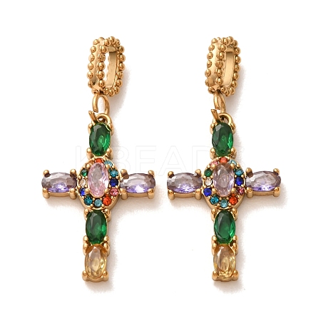 304 Stainless Steel Rhinestone Pendants RB-CBA5CCB-05G-G-1