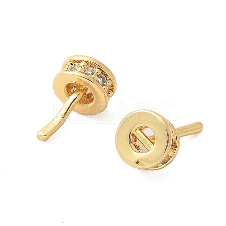 Brass Micro Pave Cubic Zirconia Peg Bails KK-U056-54G-1
