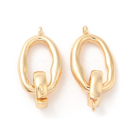 Brass Fold Over Clasps KK-F860-66G-1