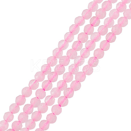 2 Strands Natural Rose Quartz Beads Strands G-GO0001-56-1