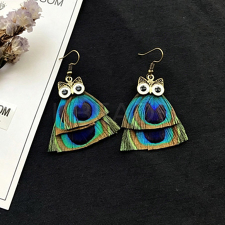 Alloy Enamel Dangle Earrings for Women WGBD3DC-01-1