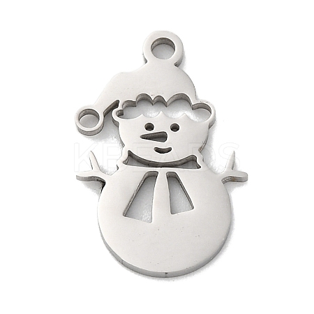 Anti-Tarnish Christmas 201 Stainless Steel Pendants STAS-Q015-09P-1
