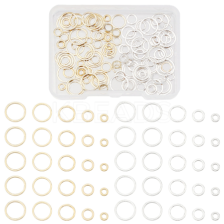 140Pcs 10 Styles Brass Linking Rings KK-PH0010-04-1