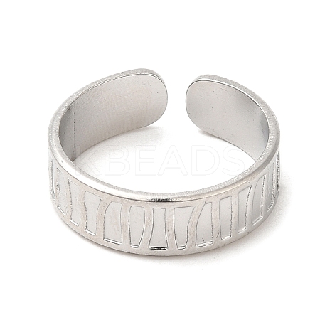 Non-Tarnish 304 Stainless Steel Open Cuff Rings RJEW-K245-72P-1