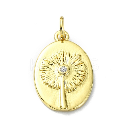 Rack Plating Brass Micro Pave Cubic Zirconia Pendants KK-Q810-01G-1