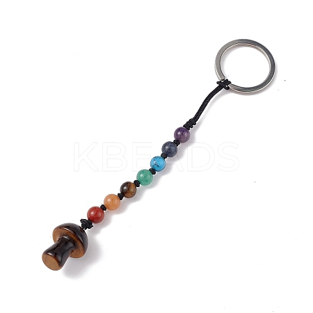 7 Chakra Gemstone Beads Keychain KEYC-F036-01C-1