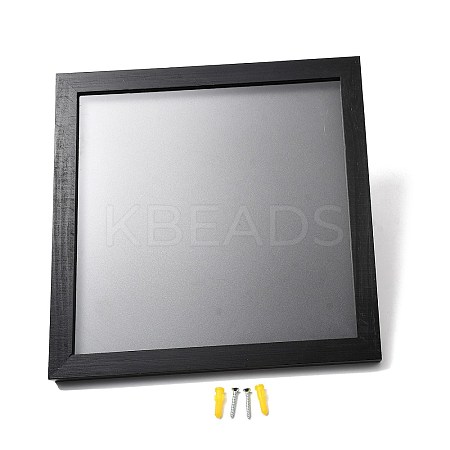 (Defective Closeout Sale: Scratch)Pine Wood & Acrylic Wall-Mounted Record Storage Box AJEW-XCP0003-52-1