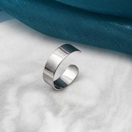 304 Stainless Steel Open Cuff Rings RJEW-G335-01A-1