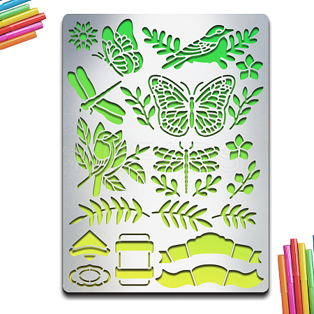 BBQ Daily Theme Stainless Steel Metal Stencils DIY-WH0289-054-1