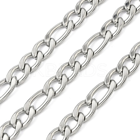 304 Stainless Steel Figaro Chains CHS-B012-03C-P-1