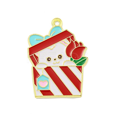 Valentine's Day Alloy Enamel Pendants ENAM-Z015-03G-02-1