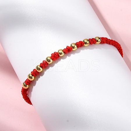 Polyester Cord Braided Bead Bracelets for Women BJEW-L698-03G-02-1