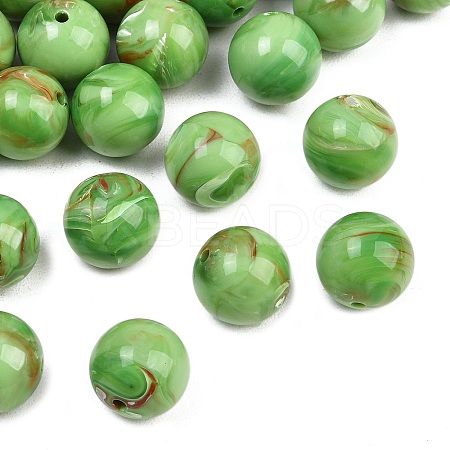 Opaque Acrylic Imitation Gemstone Beads OACR-G064-15C-02-1