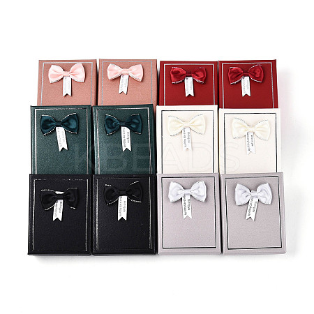 12Pcs 6 Colors Cardboard Jewelry Set Boxes CBOX-N015-02C-1