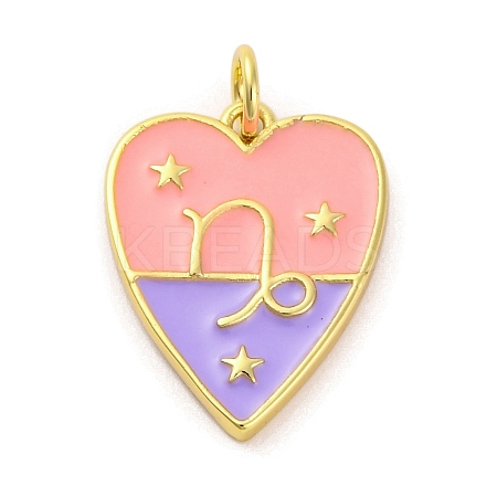 Brass Enamel Pendants KK-Z077-01G-10-1