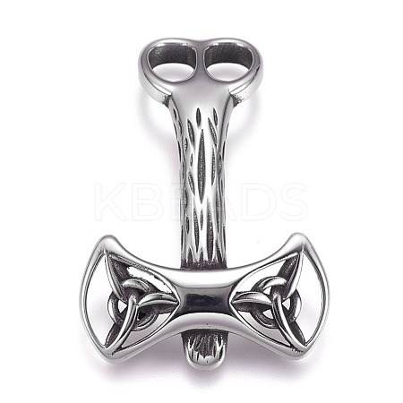 304 Stainless Steel Hammer Hook Clasps STAS-O114-081AS-1