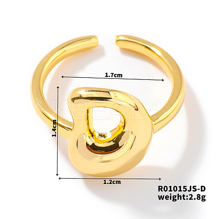Fashionable Letter Brass Open Cuff for Women UR6840-4-1