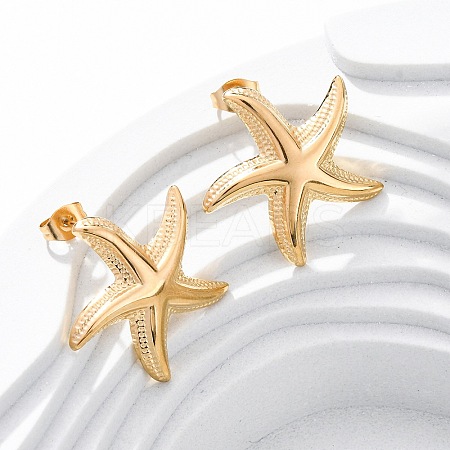 304 Stainless Steel Stud Earrings for Women LS-EJEW-K306-12G-1