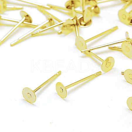 304 Stainless Steel Stud Earring Findings STAS-E025-6G-1