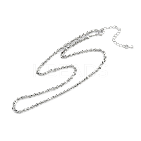 Rack Plating Brass Cable Chain Necklaces for Women NJEW-K382-11P-1