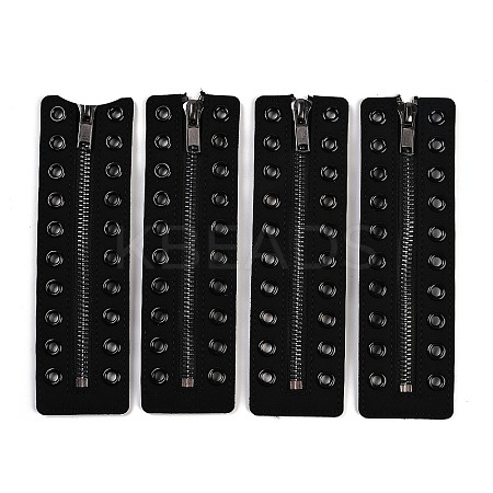 PU Leather Lace-in Boot Zipper Inserts DIY-XCP0003-45-1