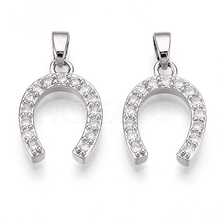 Brass Micro Pave Cubic Zirconia Pendants KK-N254-240P-1