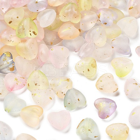 Frosted Transparent Acrylic Beads X-OACR-F013-01-1