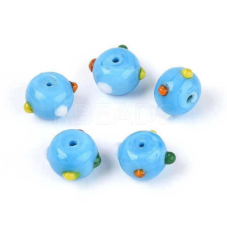 Handmade Lampwork Bumpy Beads LAMP-ZX003-07-04-1