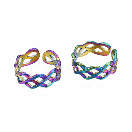 Hollow Wide Cuff Rings RJEW-N038-022-1