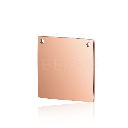 Ion Plating(IP) 304 Stainless Steel Stamping Blank Tag Pendants STAS-I311-16A-RG-1