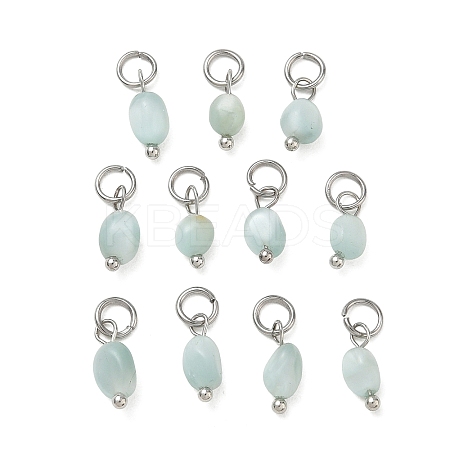 Natural Glass Pendants PALLOY-JF06036-1