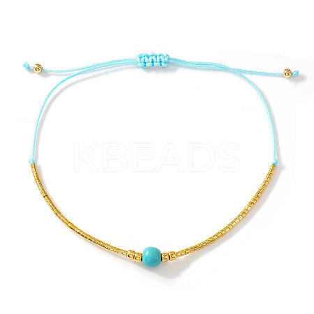 Bohemian Glass Seed Bead Braided Bracelets WO6368-12-1