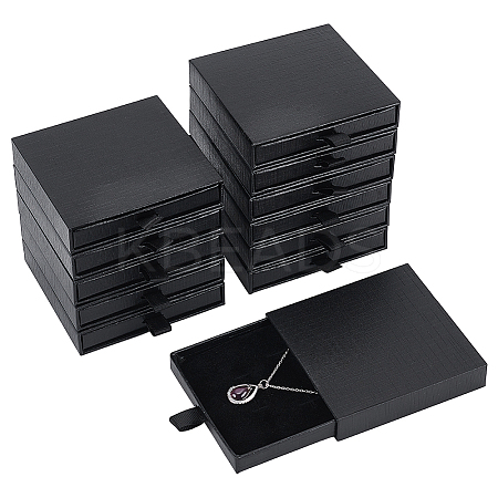 Cardboard Jewelry Set Storage Drawer Boxes CON-WH0112-008-1