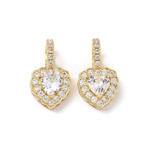 Brass Micro Pave Cubic Zirconia Pendants KK-Z139-05G-03-1