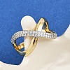 Brass Micro Pave Cubic Zirconia Cuff Rings RJEW-D326-03G-3