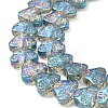 Transparent Electroplate Glass Beads Strands EGLA-F158-FR02-A-3